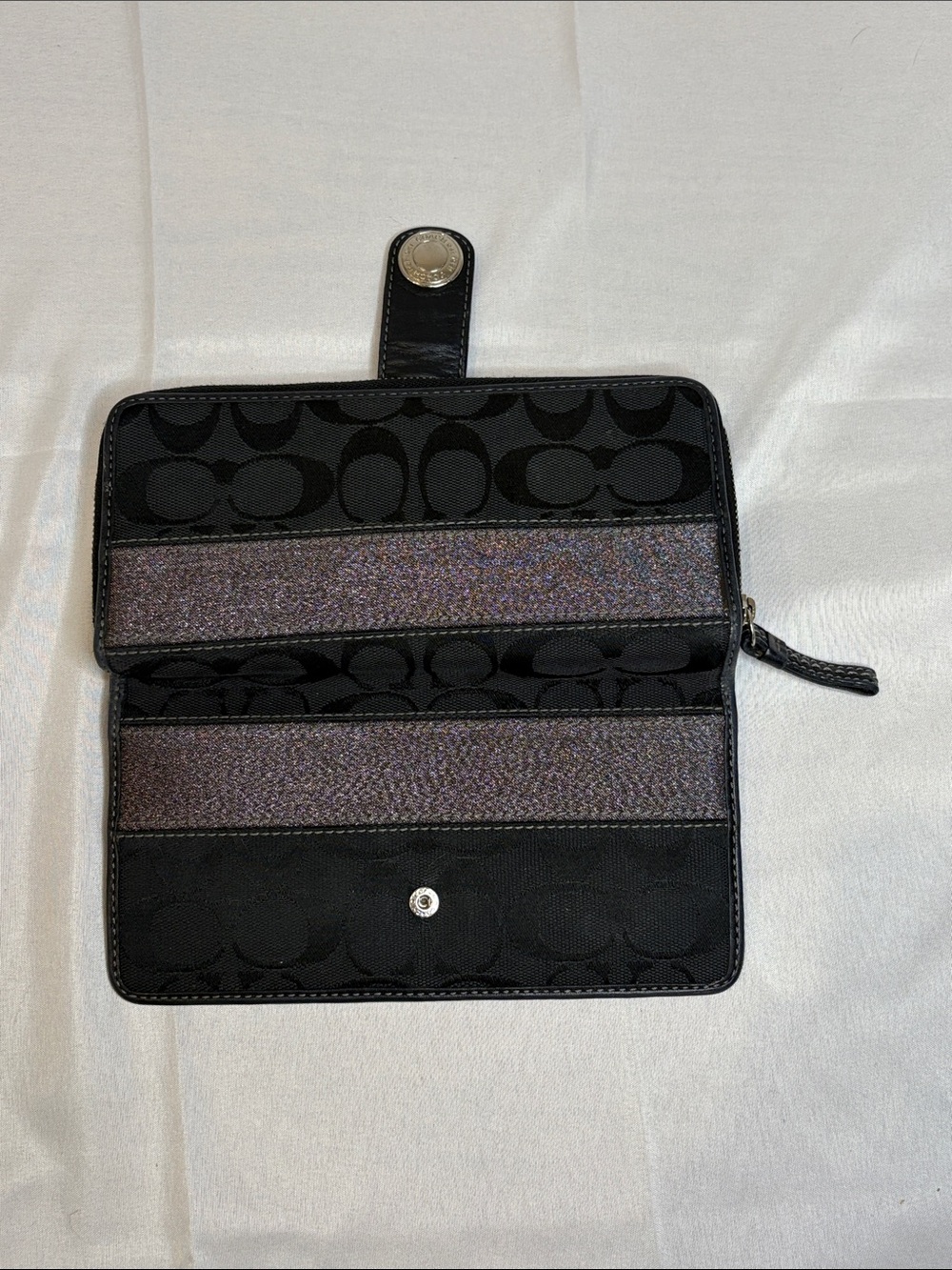 Coach Black Wallet with Sparkle Accent - Picture 2 of 4